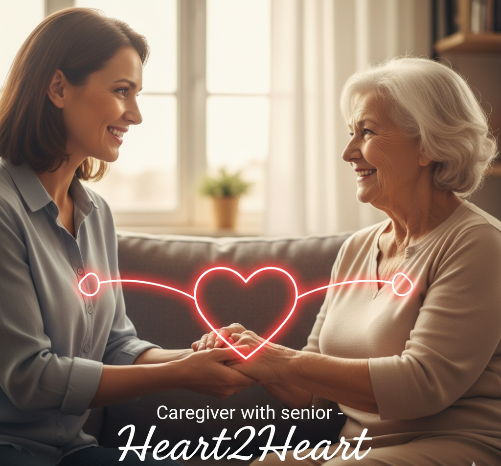 Caregiver with senior